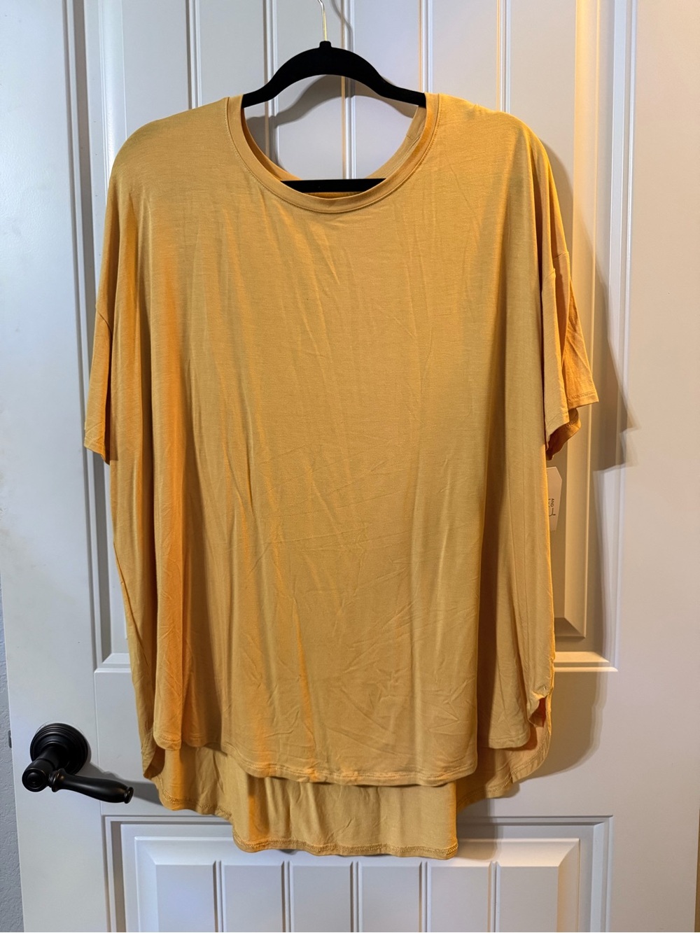 Time and Tru Relaxed Short-Sleeve Tunic in Mustard